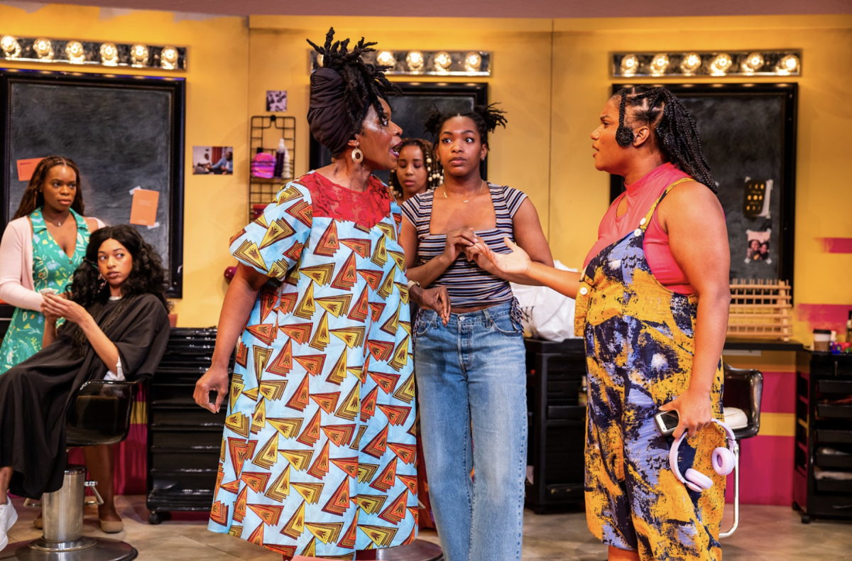 From left: (foreground) Crystin Gilmore, Dru Sky Berrian, and Catia. (Background) MarHadoo Effeh, Hampton Richards and Kwezi Shongwe. Courtesy of Nile Scott Studios. 
